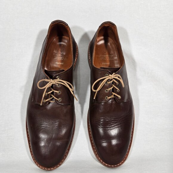 ALLEN EDMONDS Old Money BROWN Leather Plain Toe Derby Oxford Casual Shoe Size13D - Picture 9 of 17
